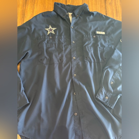 Columbia Dallas Cowboys White and Navy Shirts - Picture 8 of 8